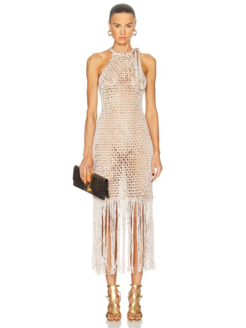 Blumarine Long Fringe Dress
