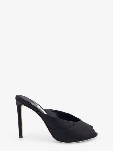 JIMMY CHOO Jimmy Choo Women Brigitte Mule 100 Satin Sandals