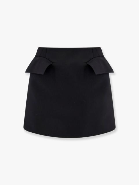 Alexander McQueen Mini Lenght Wool Skirt