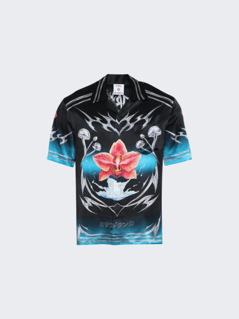 CASABLANCA Cuban Collar Short Sleeve Shirt Blades