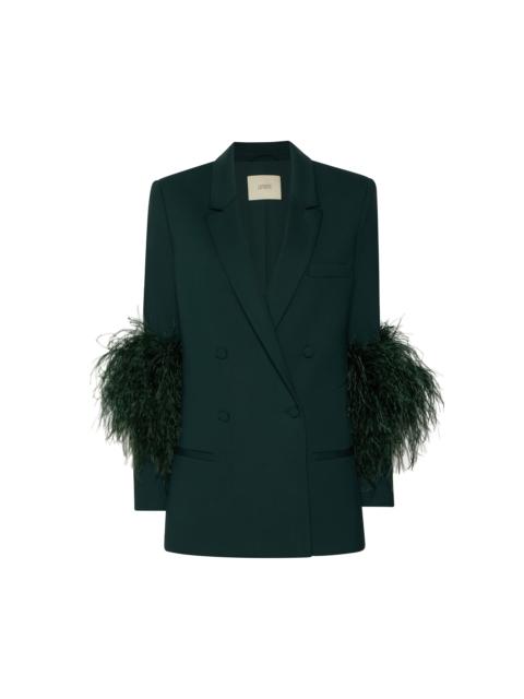 LAPOINTE Scuba Blazer With Feathers