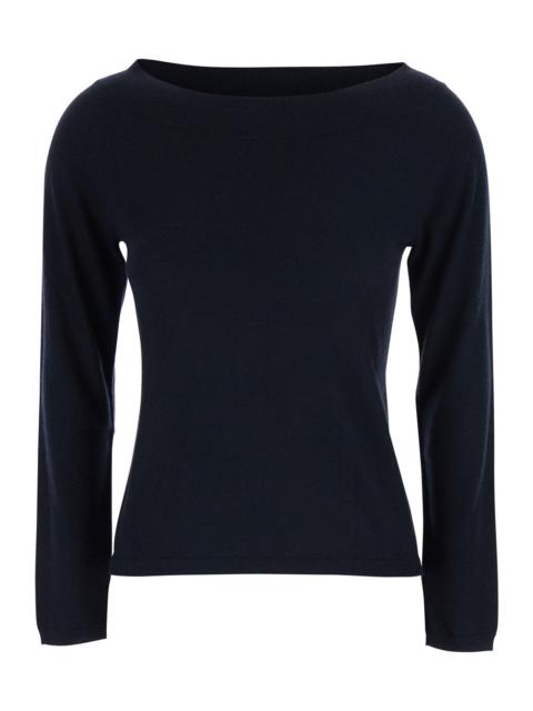 Max Mara Max Mara Women 'Faretra' Blue Sweater With Boat Neck In Cashmere Woman