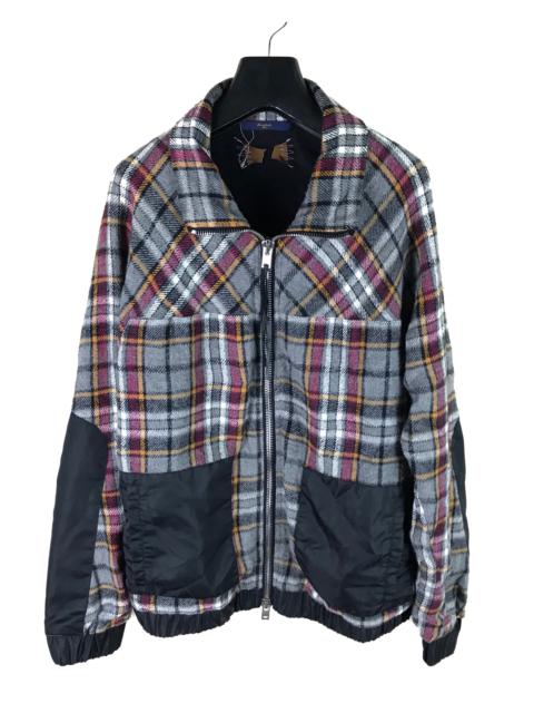 Other Designers Japanese Brand - SIMPLICITE PLUS PLAID FLEECE BOMBER JACKET