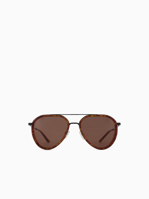 EMPORIO ARMANI MEN’S AVIATOR SUNGLASSES