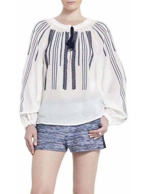 Other Designers Embroidered Long Sleeve Blouse