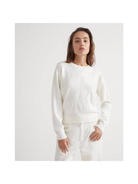 Brunello Cucinelli Brunello Cucinelli Wowhite Wool Silk Sweater