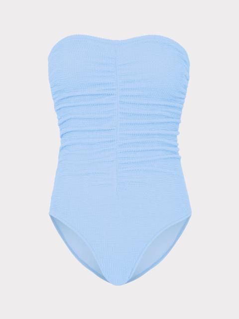 MILLY Textured Ruched One Piece