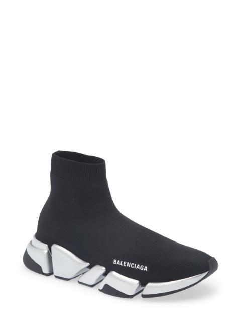 BALENCIAGA Balenciaga Speed 2.0 LT Sock Sneaker in Black/Silver at Nordstrom
