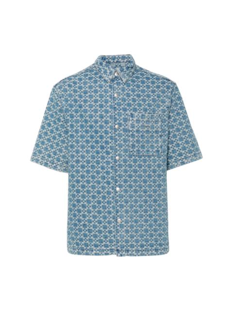 logo-jacquard shirt