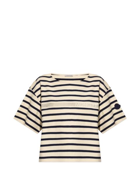 Moncler Moncler Striped Logo-print T-shirt