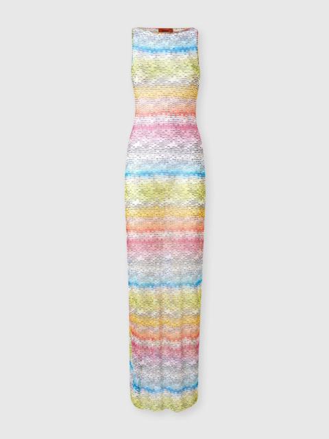 Missoni Long sleeveless dress in printed tulle