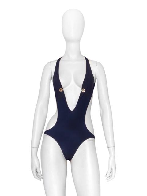 Gucci 00s Minimal Sexy Plunge Swimsuit XS