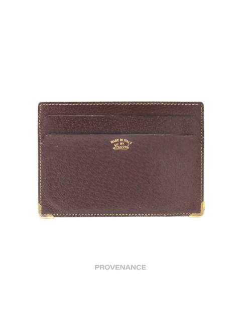GUCCI Gucci Cardholder Wallet - Vintage Logo Brown Leather