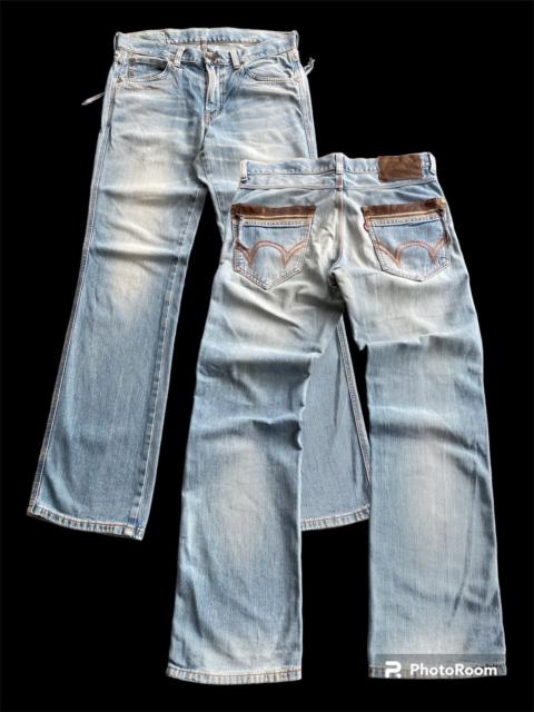 Other Designers Japanese Edwin Distressed Washed Bleach Blue Jeans