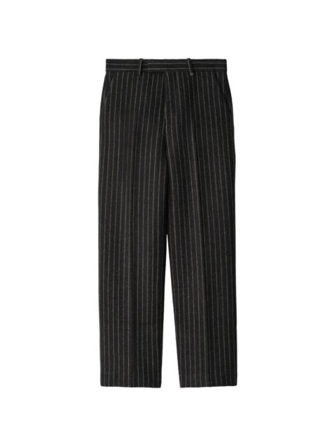 pinstripe tailored trousers