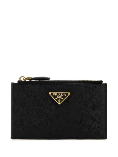 Prada Prada Women Black Leather Card Holder