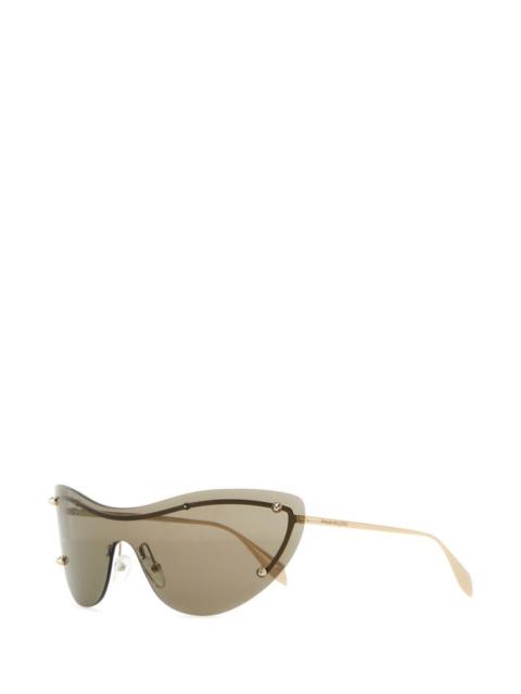 Alexander Mcqueen Woman Gold Metal Spike Studs Sunglasses