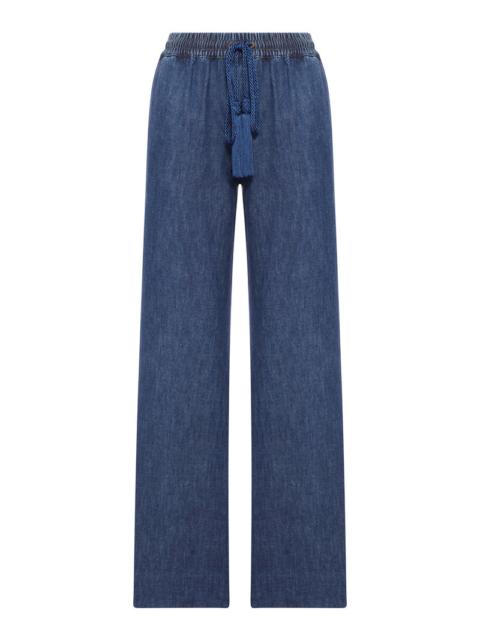Valentino Valentino Garavani Women Wide Leg Chambray Pants