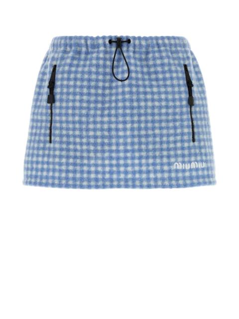 Miu Miu Miu Miu Women Printed Pile Mini Skirt