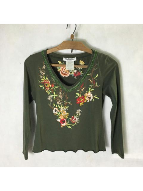 Christian Dior Floral Embroidery Shirt