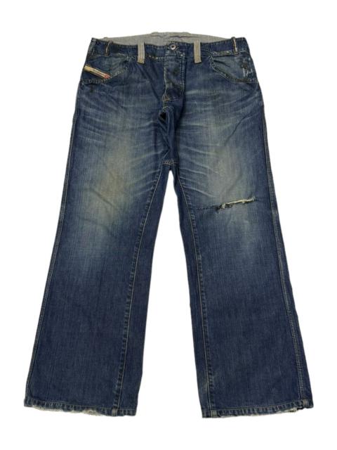 Diesel DIESEL BAGGY DISTRESS JEANS BOOTCUT STYLE DENIM