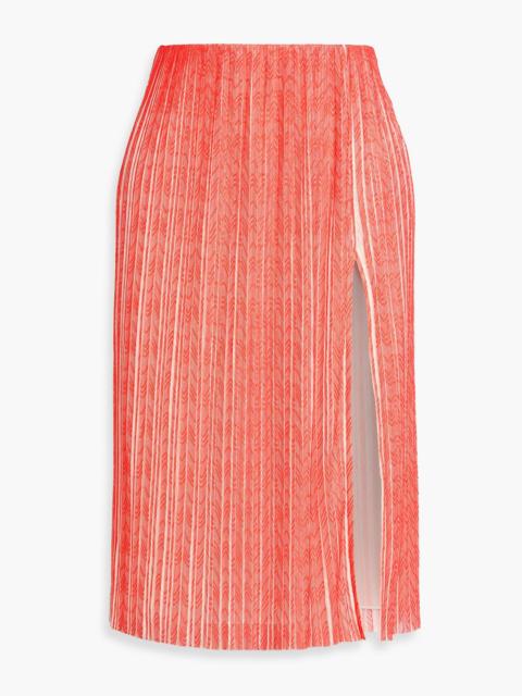 Missoni Pleated crochet-knit skirt