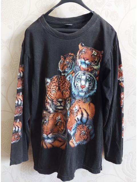 Other Designers Vintage Animal Tee Tigers Family Overprint