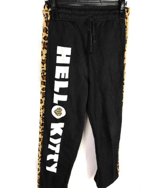 Other Designers Vintage - HELLO KITTY LEOPARD PATTERN SIDE TAPE SWEATPANTS