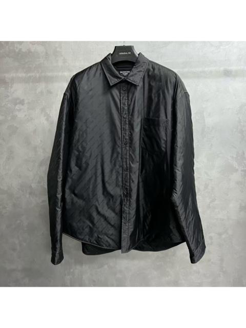 BALENCIAGA Balenciaga Solid Black Collared Single-Breasted Long-Sleeve Shirt