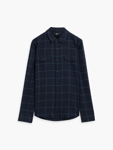 PAIGE Everett checked cotton-blend flannel shirt