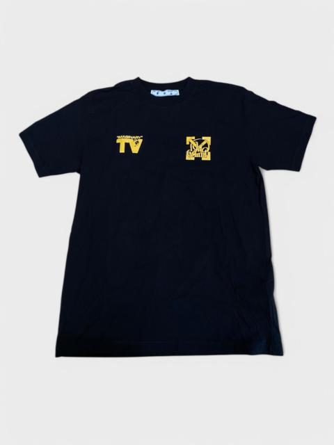 Off-White Off White Katsu Tv S/S T-Shirt Black Yellow