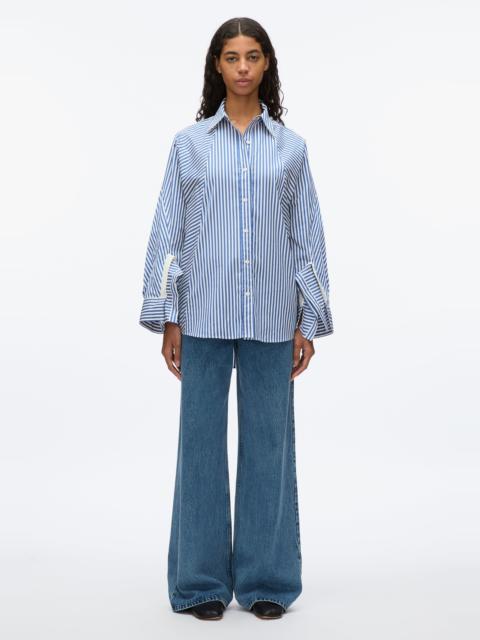 3.1 Phillip Lim Oversized Stripe Shirt with Cascade Sleeves