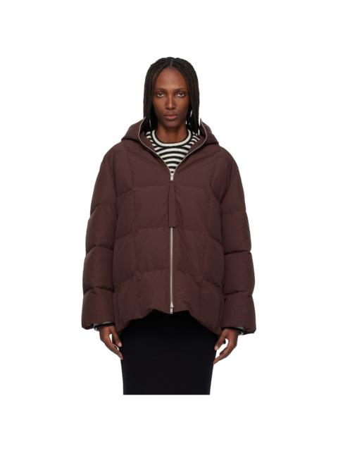 Jil Sander Burgundy Quilted Down Jacket