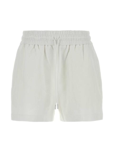 GUCCI White Stretch Nylon Bermuda Shorts