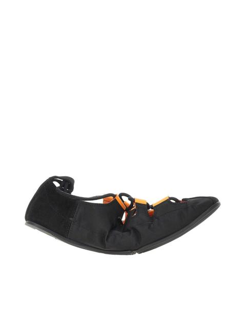 Alaïa Alaia Women Nylon And Suede Leather Laced Ballerinas