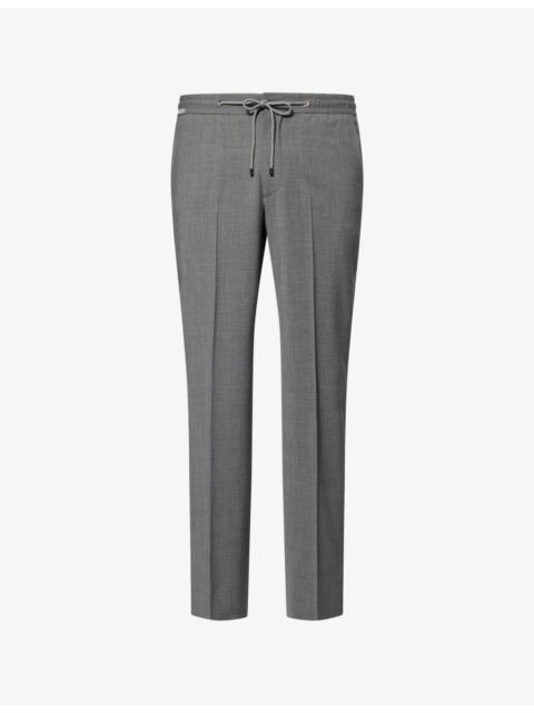 CORNELIANI Slim-Leg Drawstring Stretch-Wool Trousers