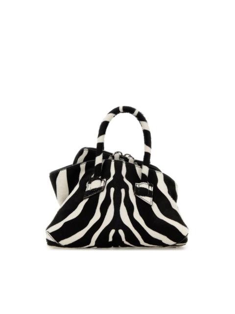 THE ATTICO THE ATTICO La Passeggiata Mini Black/White Bag New And Authe