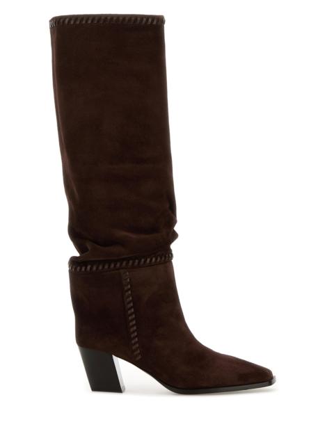 JIMMY CHOO Brown suede Hart boots