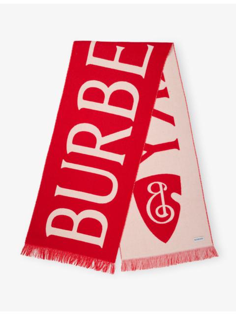 Burberry Football Logo Wool Scarf