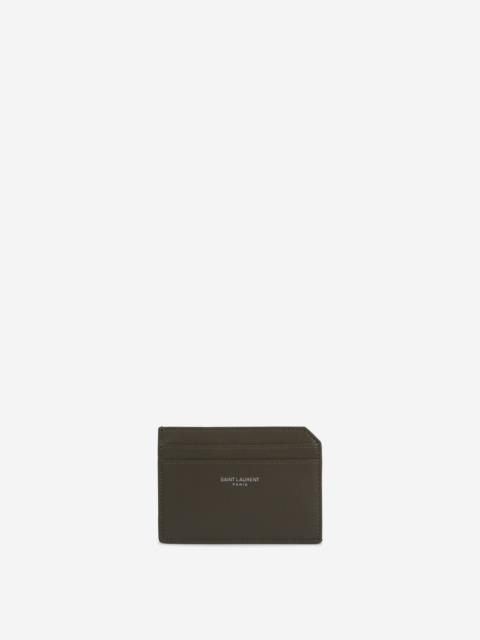 SAINT LAURENT LEATHER LOGO CARD HOLDER