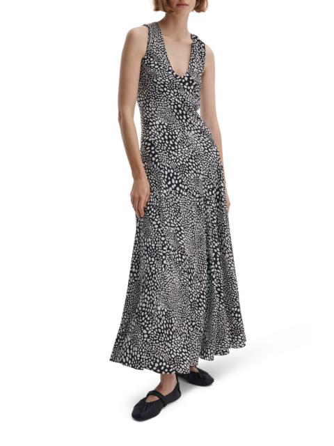 rag & bone rag & bone Sinead Print Midi Dress in Black Lp at Nordstrom