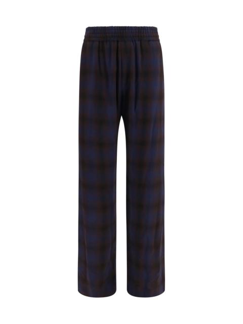 Dries Van Noten Dries Van Noten Checked Trousers Brown Men