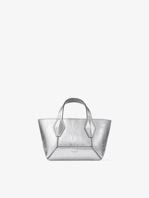 JIMMY CHOO Diamond Tote XS
Silver Vintage Metallic Leather Mini Bag
