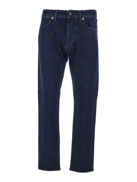 Stone Island Stone Island Men Blue Jeans With Logo Patch On The Back And Belt Loops In Stretch Denim For Men