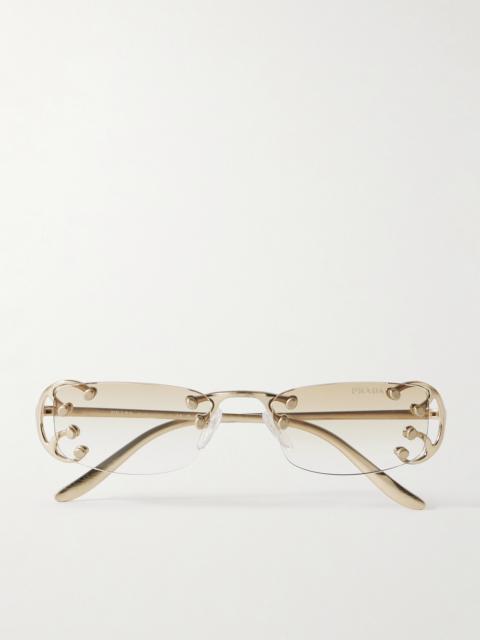 Prada Rimless Gold-tone Sunglasses