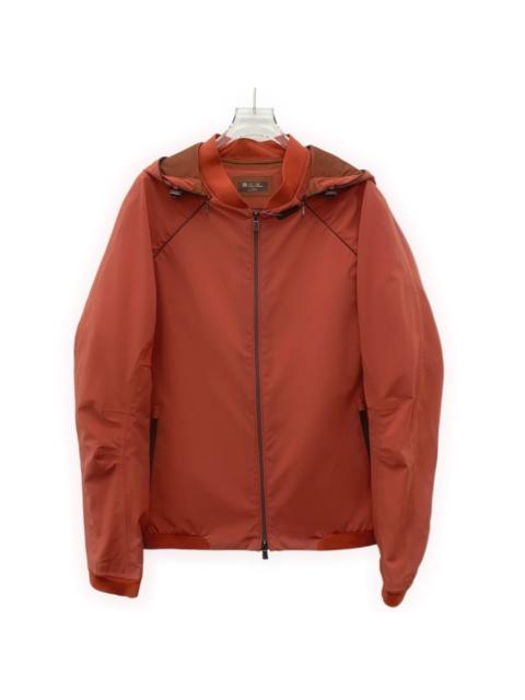Loro Piana Loro Piana Nylon Hooded Zip Long Sleeve Jacket Red