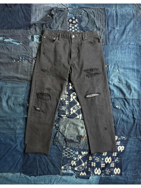 visvim VISVIM 22SS Journeyman Pants CMYK Blk Tacked (Black Distressed Denim)