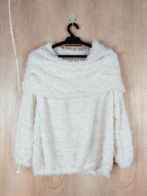 Other Designers Homespun Knitwear - Japan Brand White Shag Shaggy Fur Mohair Knitwear #S252