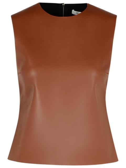 JW Anderson Jw Anderson Brown Leather Tank Top Women
