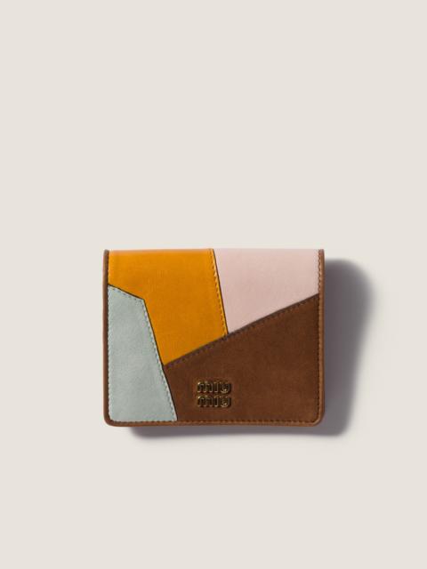Miu Miu Small leather patchwork wallet